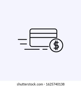 Bank card icon with a dollar symbol