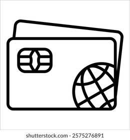 Bank Card Icon Element For Design