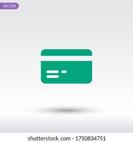 icono de la tarjeta bancaria. Ilustración del vector EPS 10.