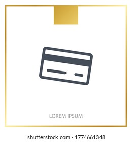 Bank card icon. Vector illustration EPS 10.