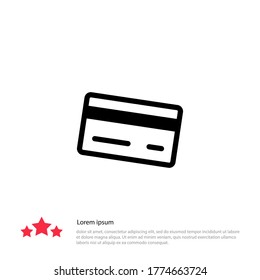 Bank card icon. Vector illustration EPS 10.