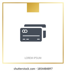 Bank card icon. Vector illustration EPS 10.