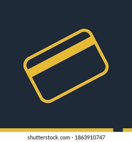 bank card line icon, outline vector illustration.