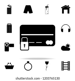 bank card lock icon. web icons universal set for web and mobile