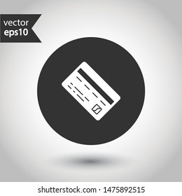 Bank card outline icon design. Credit card vector icon. Credit card vector sign. EPS 10 flat symbol. Credit card line icon. Round icon design