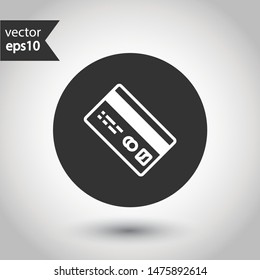 Bank card outline icon design. Credit card vector icon. Credit card vector sign. EPS 10 flat symbol. Credit card line icon. Round icon design