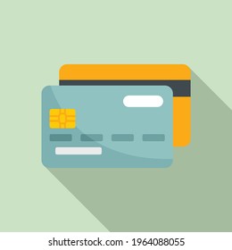 Bank card personal information icon. Flat illustration of Bank card personal information vector icon for web design