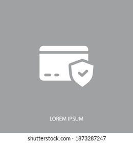icono de protección de tarjeta bancaria. Ilustración del vector EPS 10.