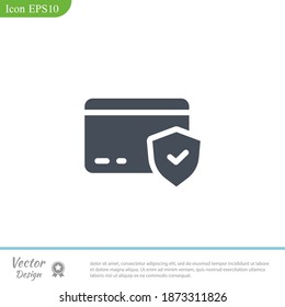 bank card protection icon. Vector illustration EPS 10.
