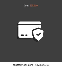 bank card protection icon. Vector illustration EPS 10.