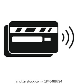 Bank card remote control icon. Simple illustration of Bank card remote control vector icon for web design isolated on white background