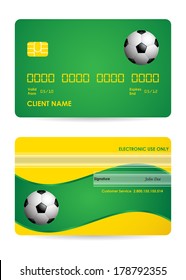 bank card with a special soccer ball design, vector,EPS10