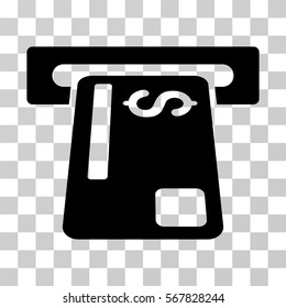 Bank Card Terminal icon. Vector illustration style is flat iconic symbol, black color, transparent background. Designed for web and software interfaces.