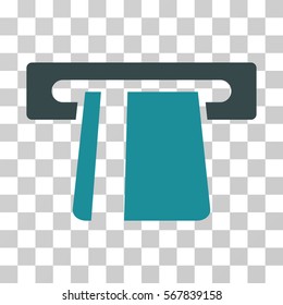 Bank Card Terminal icon. Vector illustration style is flat iconic bicolor symbol, soft blue colors, transparent background. Designed for web and software interfaces.