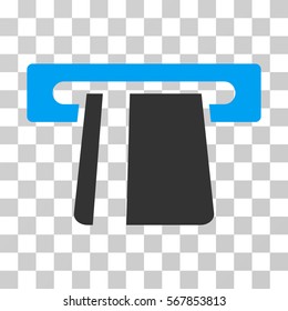 Bank Card Terminal icon. Vector illustration style is flat iconic bicolor symbol, blue and gray colors, transparent background. Designed for web and software interfaces.