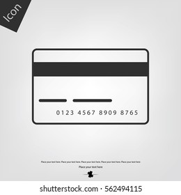 Bank card vector icon