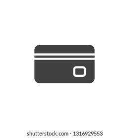 Bank card vector icon. filled flat sign for mobile concept and web design. Plastic credit card simple glyph icon. Payment method symbol, logo illustration. Pixel perfect vector graphics