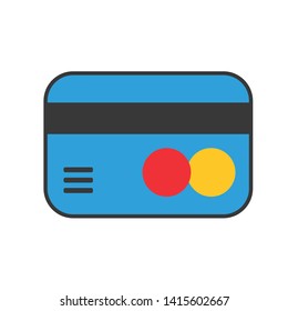 Bank card vector icon. filled flat sign for mobile concept and web design. Plastic credit card simple glyph icon. Payment method - Credit card sign icon. Debit card symbol. - Vector