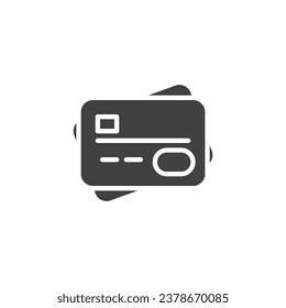 Bank card vector icon. filled flat sign for mobile concept and web design. Credit Card glyph icon. Payment symbol, logo illustration. Vector graphics