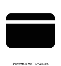 Icono vectorial de tarjeta bancaria, aislado en fondo blanco
