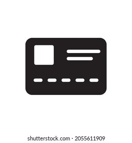 Bank card vector icon, isolated on white background