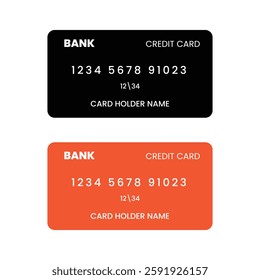 Bank Card Vector Illustration – Secure Payment and Credit Card Design for Finance Use