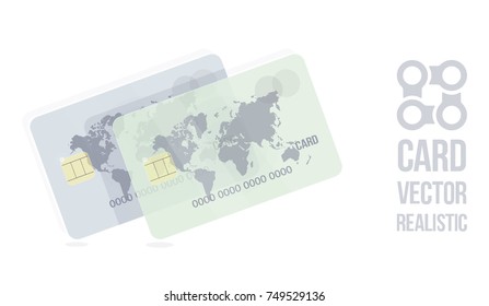 Bank card card with world map. Payment on the website. Finance symbol. Trendy style for graphic design, site and mobile app. 