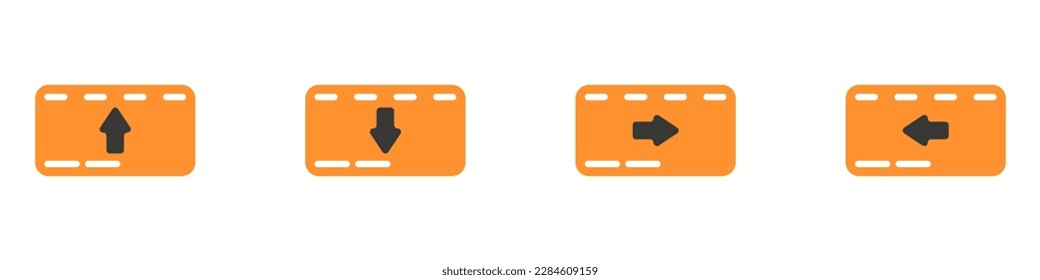 Bankkarten-Vektor-Set. Direction Bank Card Vektor. Bankkarte und Pfeile, Vektor. Schwarze Pfeile auf Kartenvektor. Kreditkarte.