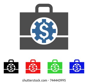 Bank Career Options icon. Vector illustration style is a flat iconic bank career options symbol with black, red, green, blue color versions. Designed for web and software interfaces.