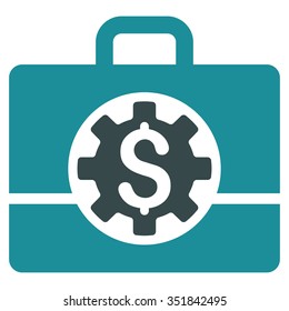 Bank Career Options vector icon. Style is bicolor flat symbol, soft blue colors, rounded angles, white background.