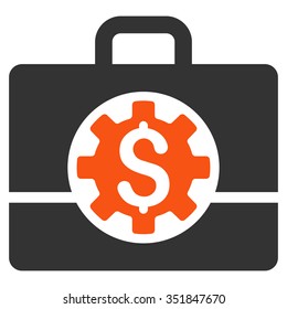 Bank Career Options vector icon. Style is bicolor flat symbol, orange and gray colors, rounded angles, white background.