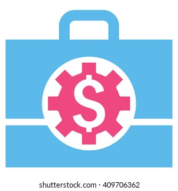 Bank Career Options vector icon. Style is bicolor flat symbol, pink and blue colors, white background.