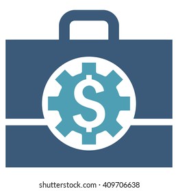 Bank Career Options vector icon. Style is bicolor flat symbol, cyan and blue colors, white background.
