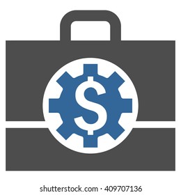 Bank Career Options vector icon. Style is bicolor flat symbol, cobalt and gray colors, white background.