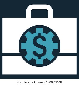 Bank Career Options vector icon. Style is bicolor flat symbol, blue and white colors, dark blue background.