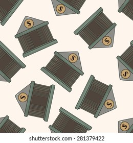 bank , cartoon seamless pattern background