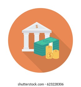 bank cash and coin vector