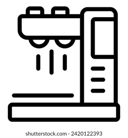 Bank cash detector icon outline vector. Money lamp. Economic monetary