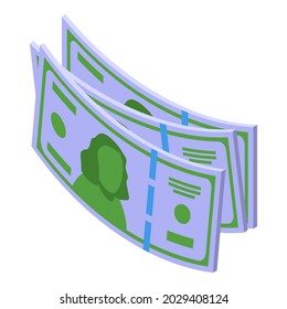 Bank cash icon isometric vector. Money payment. Wallet coin