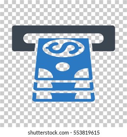 Bank Cashpoint icon. Vector pictogram style is a flat symbol, color, chess transparent background. Designed for software and web interface toolbars and menus.