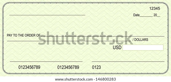 Bank Check Stock Vector (Royalty Free) 146800283