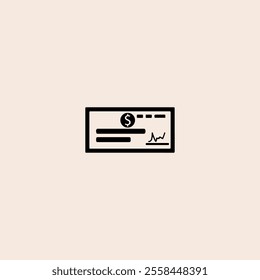 Bank check book icon flat vector design.