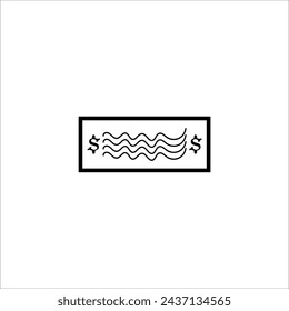 Bankscheck-flaches Vektor-Symbol.