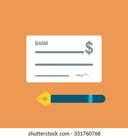 Bank Check Icon