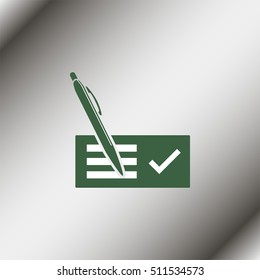 Bank check icon.