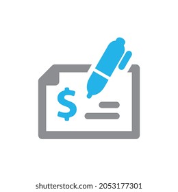 bank check icon for business website,apps, and many more