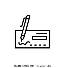 Bank Check Icon In Vector. Logotype