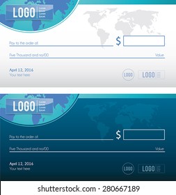 Bank check illustration design, cheque vector