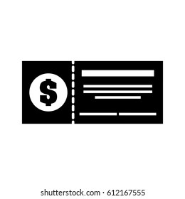 bank check isolated icon vector illustration design
