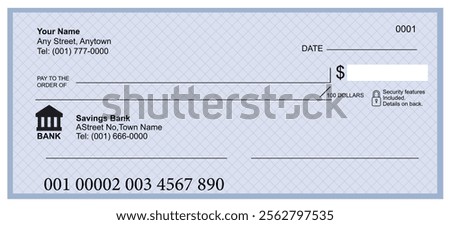 Bank cheque, Blank cheque, cheque, Bank, check